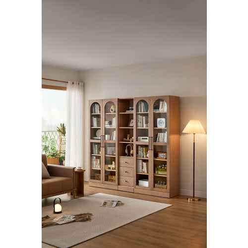 Linspire Ventus Bookcase with Storage Drawers, Beaver