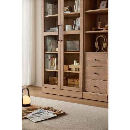 Linspire Ventus Bookcase with Storage Drawers, Beaver