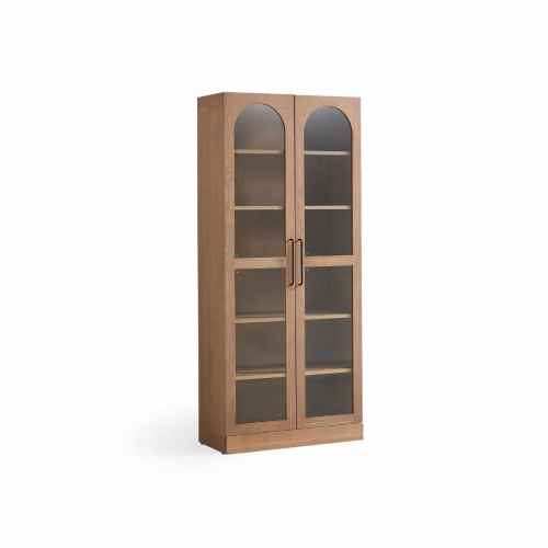 Linspire Ventus Display Cabinet with Glass Door, Beaver