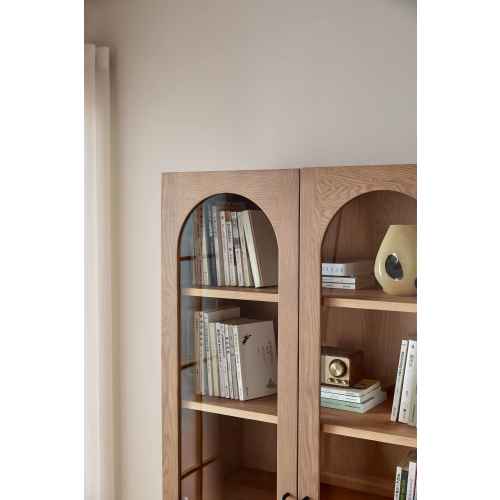 Linspire Ventus Display Cabinet with Glass Door, Beaver