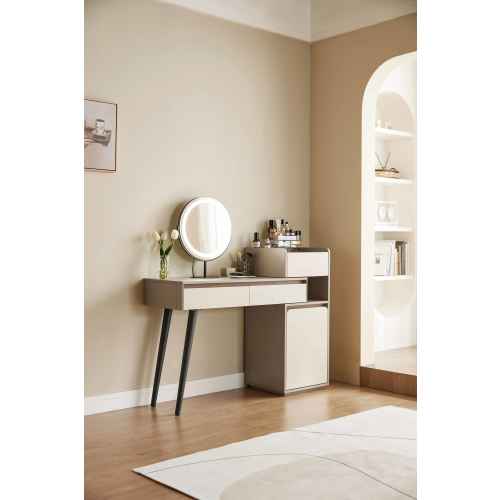 Linspire Rena Extendable Dressing Table with Storage Cabinet