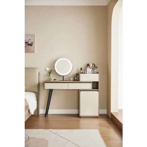 Linspire Rena Extendable Dressing Table with Storage Cabinet