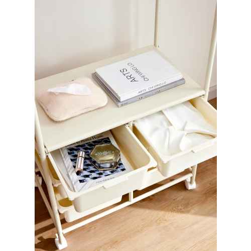 Linspire Pitch Metal Clothes Rack with Drawers