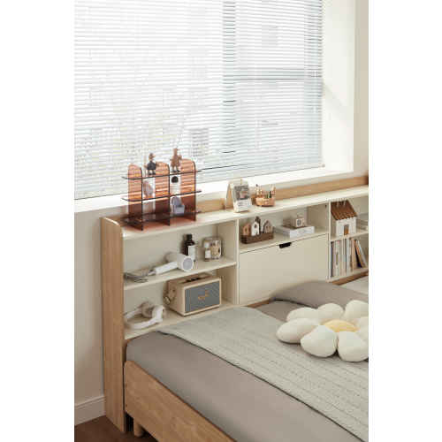 Linspire Juniper Small Double Bed Frame with Shelving Unit