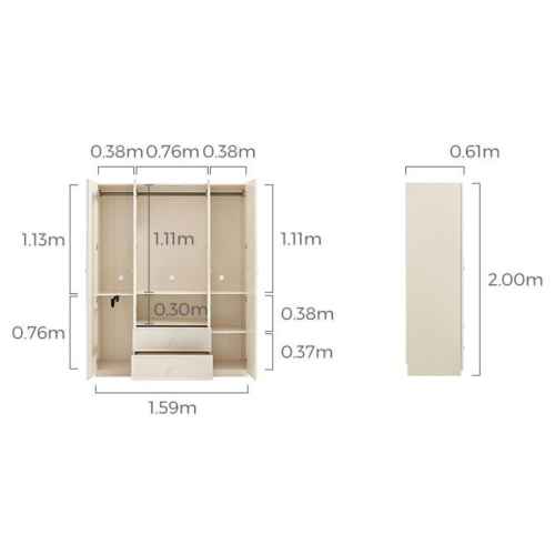 Linspire Haven 4-Door Wardrobe