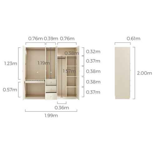 Linspire Haven 5-Door Wardrobe