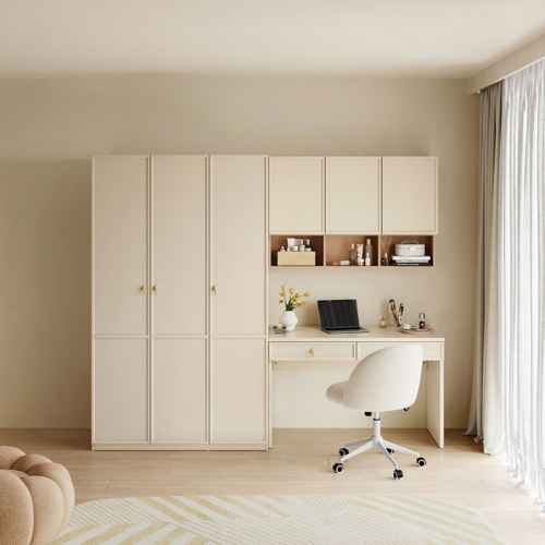 Linspire Haven 3-Door Wardrobe with Desk, Cabinet and Chair Set