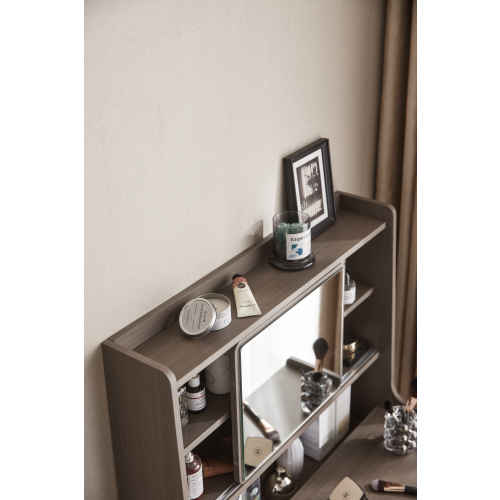 Linspire Juniper Extendable Dressing Table with Cabinet, Ash & Light Grey