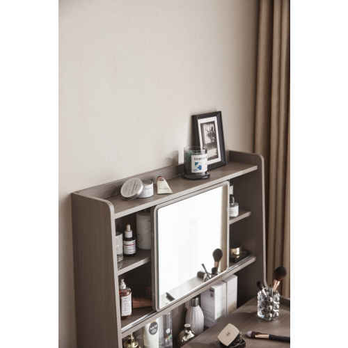 Linspire Juniper Extendable Dressing Table with Cabinet, Ash & Light Grey