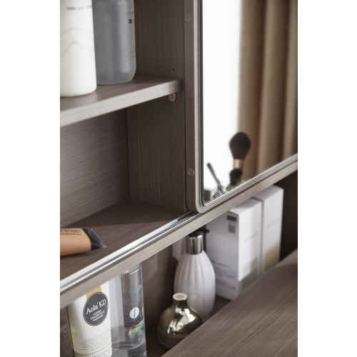 Linspire Juniper Extendable Dressing Table with Cabinet, Ash & Light Grey