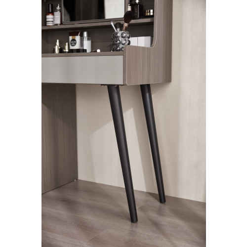 Linspire Juniper Extendable Dressing Table with Cabinet, Ash & Light Grey