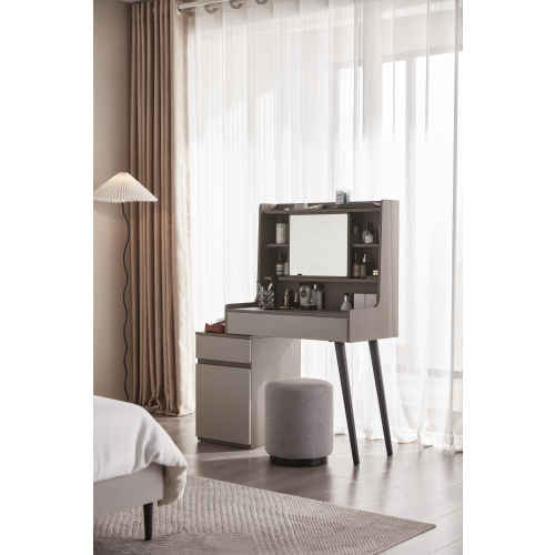 Linspire Juniper Extendable Dressing Table with Cabinet Set, Ash & Light Grey