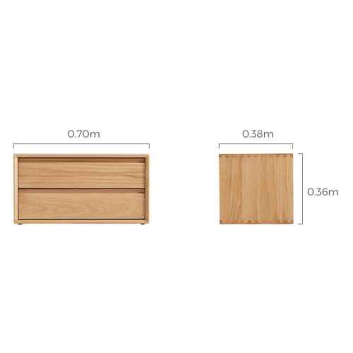 Linspire Lumis Solid Wood 2 Drawers Module