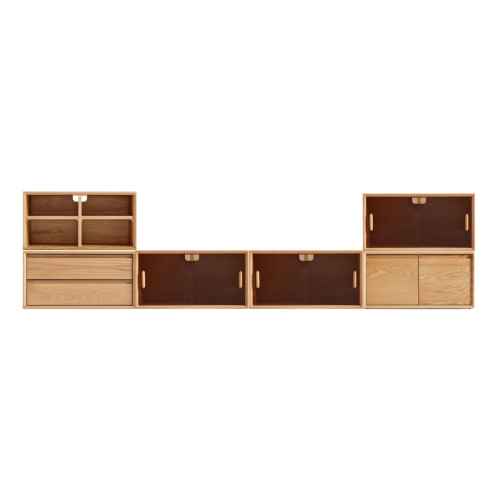 Linspire Lumis Set of 6 Solid Wood Modular Entertainment Unit