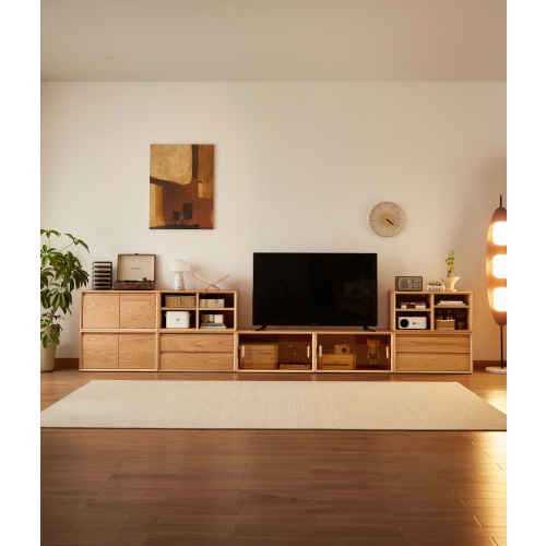 Linspire Lumis Set of 6 Solid Wood Modular Entertainment Unit