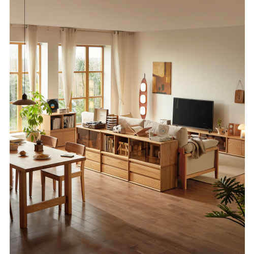 Linspire Lumis Set of 6 Solid Wood Modular Entertainment Unit