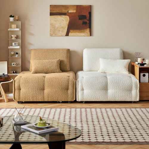 Linspire Mizu Boucle 1-Seater Modular Sofa, Small, White