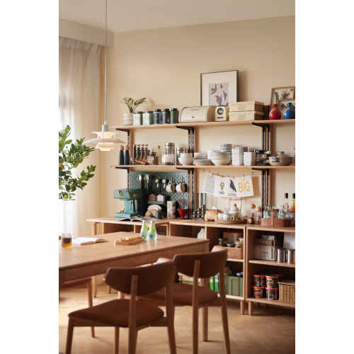 Linspire Noble Desk with Shelf, 0.8m, Natural & Black