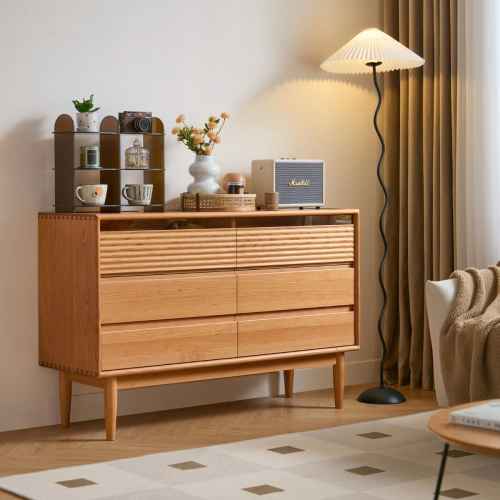 Linspire Flow Chest of 6 Drawers with Glass Top