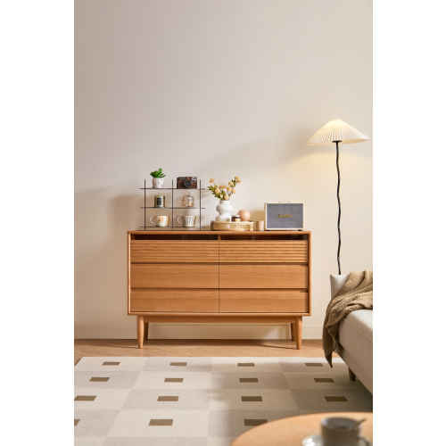 Linspire Flow Chest of 6 Drawers with Glass Top