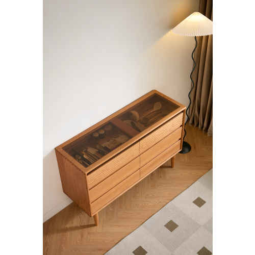 Linspire Flow Chest of 6 Drawers with Glass Top