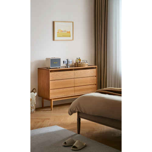 Linspire Flow Chest of 6 Drawers with Glass Top