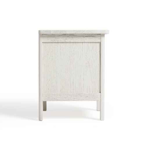 Linspire Ventus Solid Wood Bedside Table, White