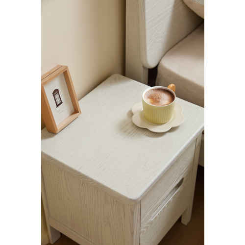 Linspire Ventus Solid Wood Bedside Table, White