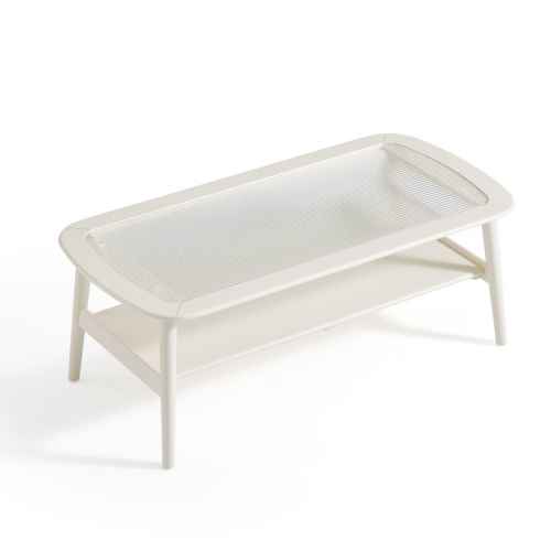 Linspire Ventus Coffee Table with Glass Top, 1m, White