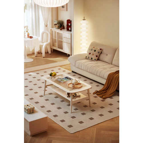 Linspire Ventus Coffee Table with Glass Top, 1m, White