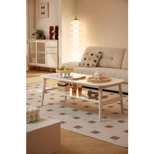 Linspire Ventus Coffee Table with Glass Top, 1m, White