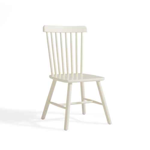 Linspire Ventus Solid Wood Dining Chairs, White, Set of 2