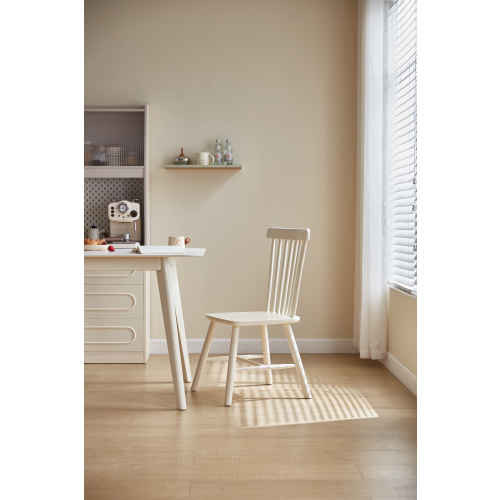 Linspire Ventus Solid Wood Dining Chairs, White, Set of 2