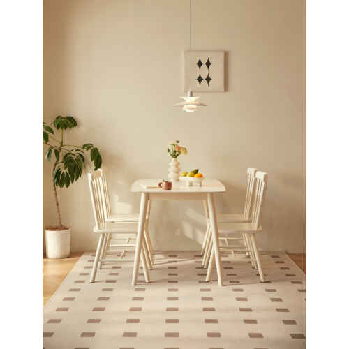 Linspire Ventus Solid Wood Dining Chairs, White, Set of 2