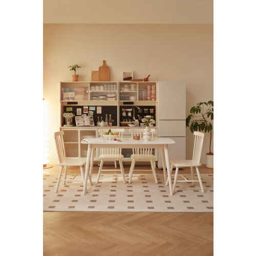 Linspire Ventus Solid Wood Dining Chairs, White, Set of 2