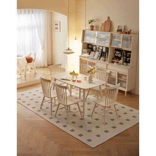 Linspire Ventus Solid Wood Dining Chairs, White, Set of 2