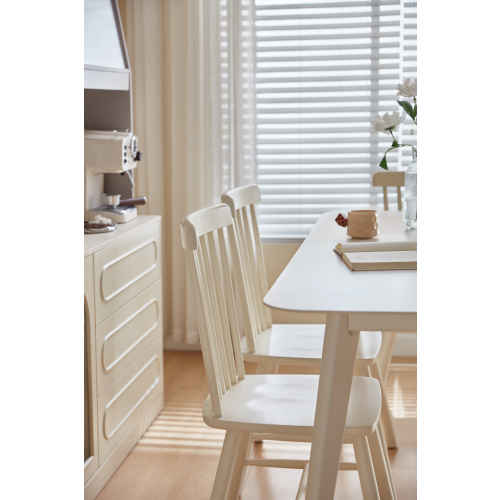 Linspire Ventus Solid Wood Dining Chairs, White, Set of 2