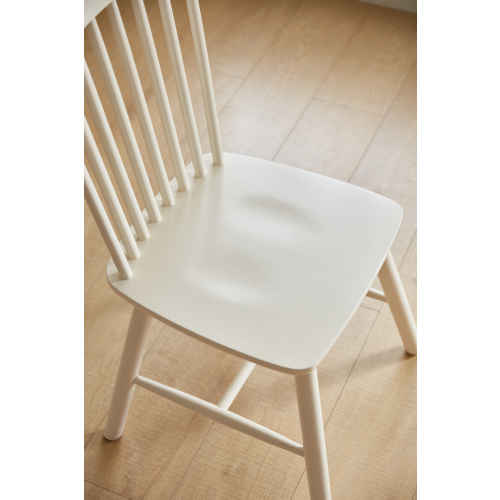 Linspire Ventus Solid Wood Dining Chairs, White, Set of 2
