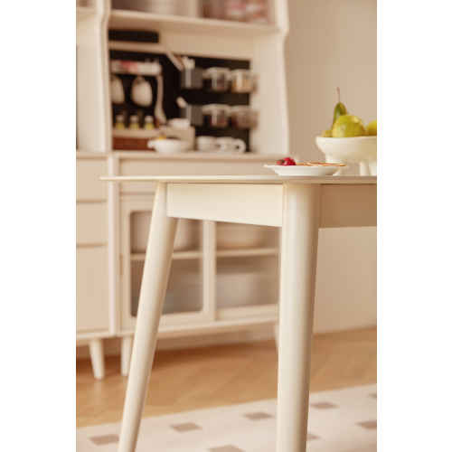 Linspire Ventus Dining Table with Sintered Marble Top, 1.2m, White