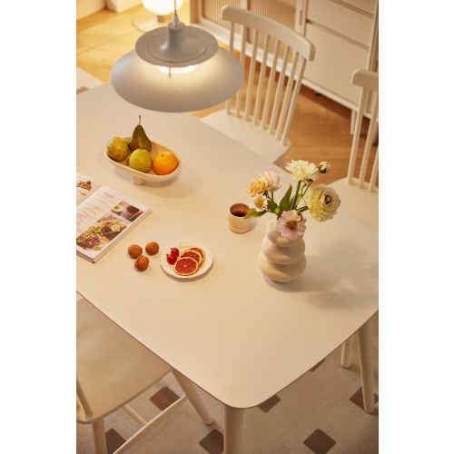 Linspire Ventus Dining Table with Sintered Marble Top, 1.2m, White