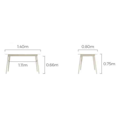 Linspire Ventus Dining Table with Sintered Marble Top, 1.4m, White