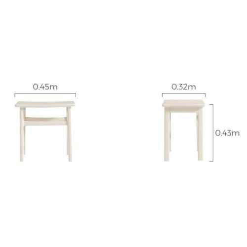 Linspire Ventus Dressing Stool, White