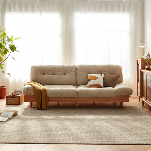 Linspire Sienna 3 Seater Sofa, Natural & Sand White