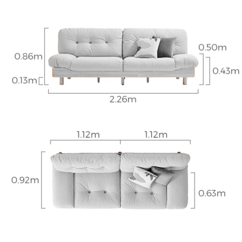 Linspire Sienna 3 Seater Sofa, Natural & Sand White