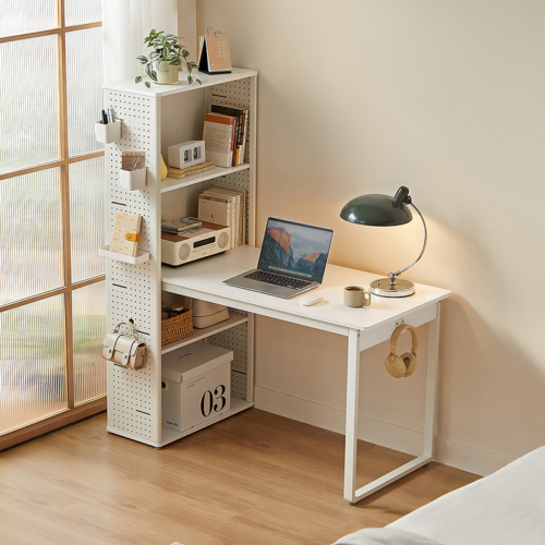 Linspire Ascend Desk with Shelves, White