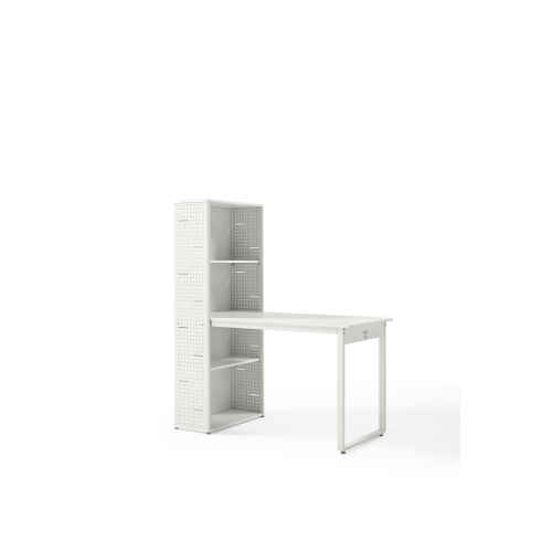 Linspire Ascend Desk with Shelves, White