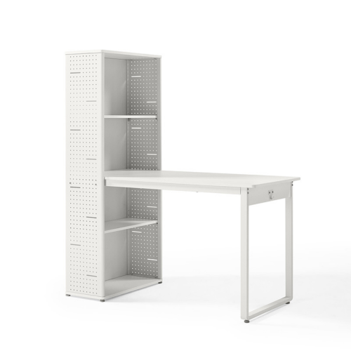 Linspire Ascend Desk with Shelves, White