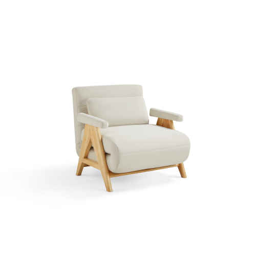 Linspire Aura Foldable Lounge Chair, White