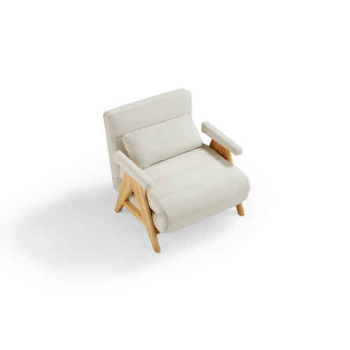 Linspire Aura Foldable Lounge Chair, White