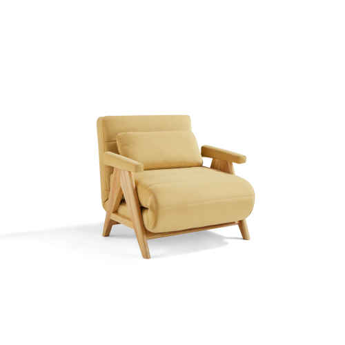 Linspire Aura Foldable Lounge Chair, Yellow